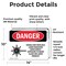 Signmission Radiation & Laser Sign, 10 in H x 14 in W, Vinyl Decal, Rectangle OS-2PACK-DS-D-1014-L-2454 - alternate 2
